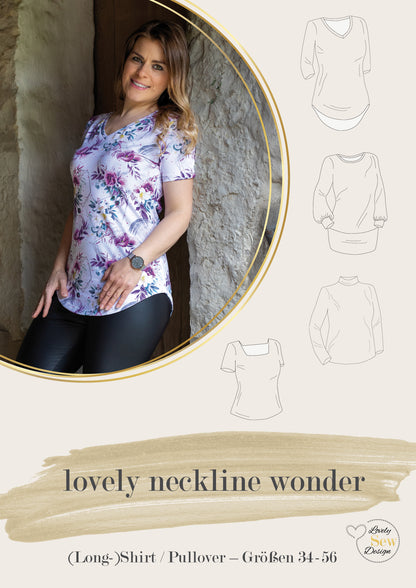 Papierschnittmuster lovely neckline wonder