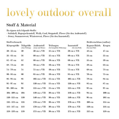 Papierschnittmuster lovely outdoor overall